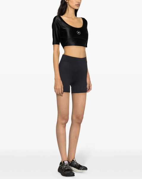 Bluze adidas Stella Mccartney Cropped Top With Contrast Logo Black Femei (BM 16805274) 3