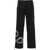 AllSaints Stretch Cotton Pants With Elastic Waistband And Decorated Sn Black