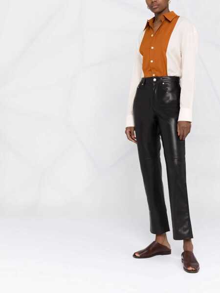 Pantaloni casual Nanushka Faux Leather Vinni 5-Pockets Pants Black Femei (BM 16805313) 4