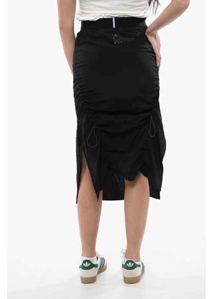 Fuste lungi MCQ Alexander McQueen Draped Pencil Skirt With Double Side Splits Black Femei (BM 16805337) 2
