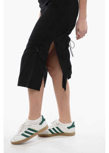 Fuste lungi MCQ Alexander McQueen Draped Pencil Skirt With Double Side Splits Black Femei (BM 16805337) 3