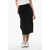 MCQ Alexander McQueen Draped Pencil Skirt With Double Side Splits Black