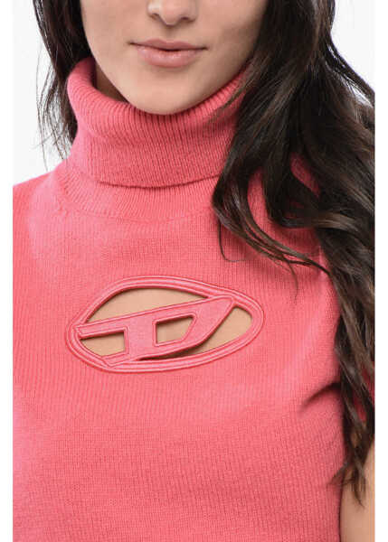 Pulovere Diesel Red Tag Turleneck Sweater M-Argaret With Cut - Out Detail An Pink Femei (BM 16805349) 3