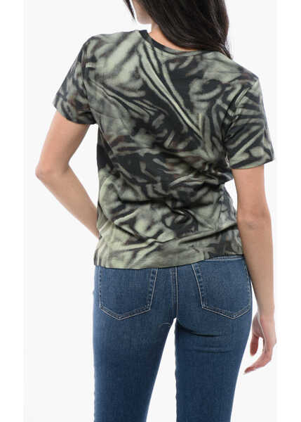 Tricouri Diesel Red Tag Tie Dye Effect T-Regs-N6 Crew-Neck T-Shirt Military Green Femei (BM 16805355) 2
