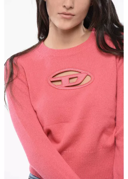 Pulovere Diesel Red Tag Wool And Cashmere M-Areesa Crew-Neck Sweater With Cu Pink Femei (BM 16805475) 3
