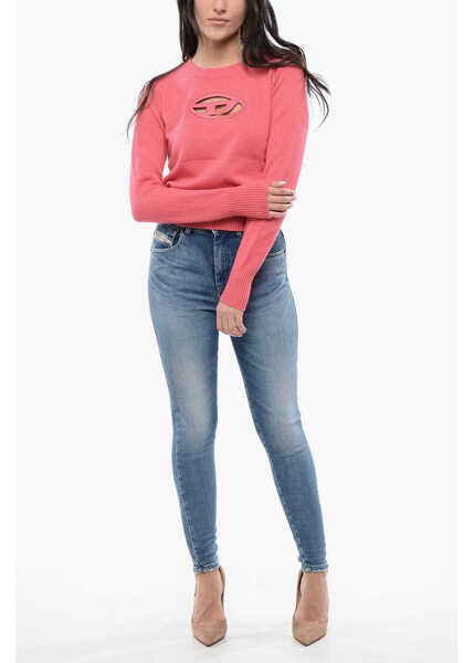 Pulovere Diesel Red Tag Wool And Cashmere M-Areesa Crew-Neck Sweater With Cu Pink Femei (BM 16805475) 4