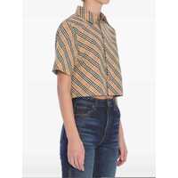 Camasi Burberry Dama - Camasi Burberry Check Cropped Shirt BEIGE Femei (BM 16805583) - B-mall.ro