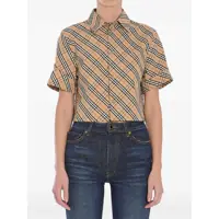 Camasi Check Cropped Shirt Femei