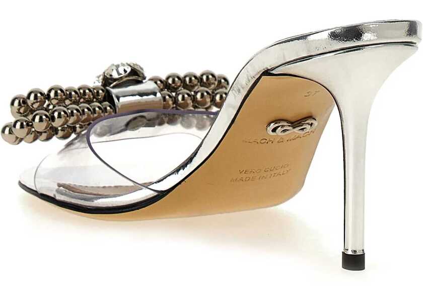 Sandale MACH & MACH Sandals with bow TRASP SILVER Femei (BM 16806060) 3