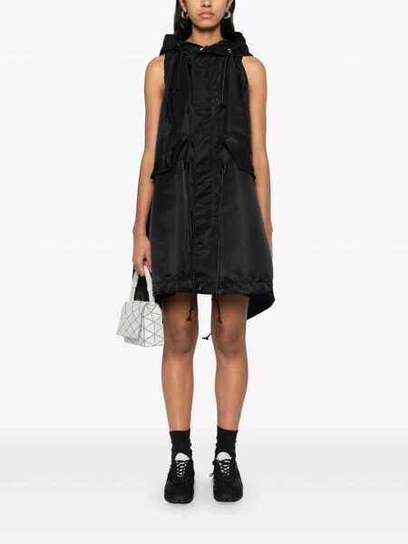 Bluze de trening Sacai Sacai Nylon Twill Hoodie Vest Clothing Black Femei (BM 16807007) 2