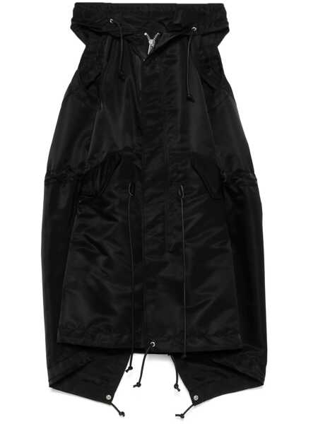 Bluze de trening Sacai Sacai Nylon Twill Hoodie Vest Clothing Black Femei (BM 16807007) 1