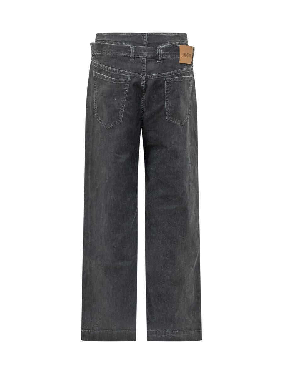 Blugi THE ATTICO The Attico Canvas Logo Pants Black Femei (BM 16807070) 2