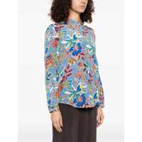 Imbracaminte MOMONÌ Dama - Camasi MOMON Meudon Light Blue Shirt With All-Over Floral Print In Silk Woman MULTICOLOR Femei (BM 16807103) - B-mall.ro