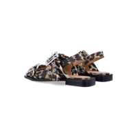 Pantofi cu toc Ganni Dama - Pantofi cu toc Ganni Ganni Leopard Satin Feminine Buckle Ballerinas Multicolor Femei (BM 16807313) - B-mall.ro
