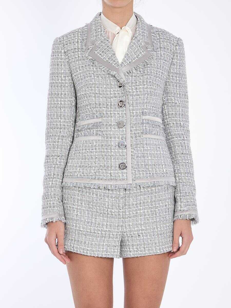 Geci Dolce & Gabbana Jacket In Grey Lam Boucl GREY Femei (BM 16807733) 1