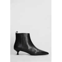 Bocanci Carmens Demi Low High Heels Ankle Boots Femei
