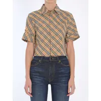 Camasi Burberry Check Cropped Shirt