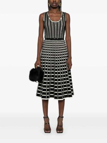 Rochii Elisabetta Franchi Belted knitted dress Black   Femei (BM 16808588) 2