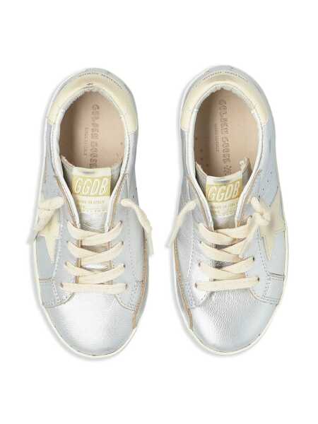 Sneakers Golden Goose SUPER STAR LAMINATED UPPER LEATHER STAR AND HEEL Silver Fete (BM 16808909) 4