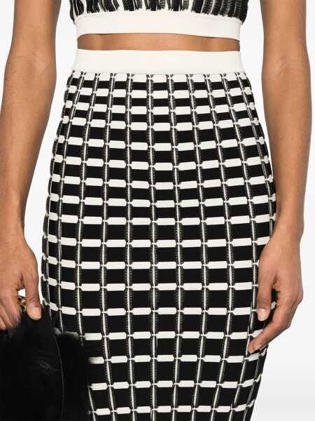 Fuste Elisabetta Franchi KNITTED SKIRT Black   Femei (BM 16808918) 5