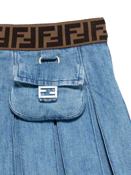 Fuste Fendi LIGHT DENIM SKIRT Blue Fete (BM 16809227) 3