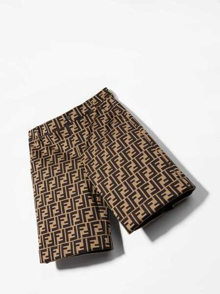 Pantaloni scurti Fendi JERSEY SHORT Brown Fete (BM 16809245) 2