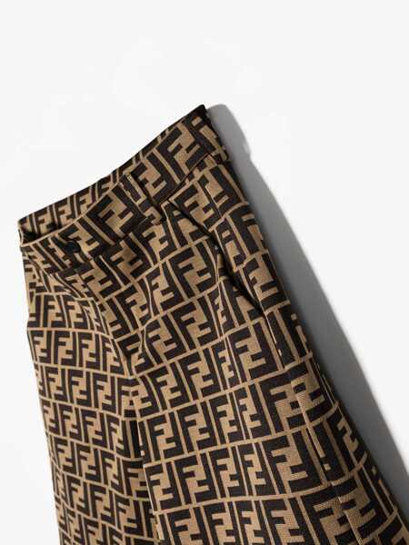 Pantaloni scurti Fendi JERSEY SHORT Brown Fete (BM 16809245) 3