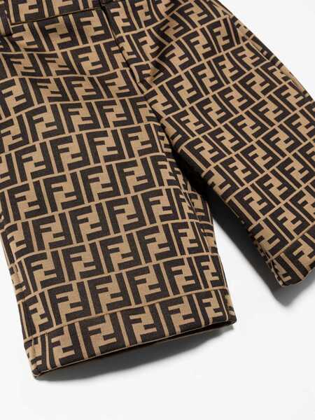 Pantaloni scurti Fendi JERSEY SHORT Brown Fete (BM 16809245) 4