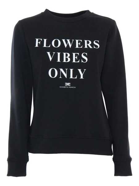 Pulovere Elisabetta Franchi Black sweater with writing Black   Femei (BM 16809419) 1