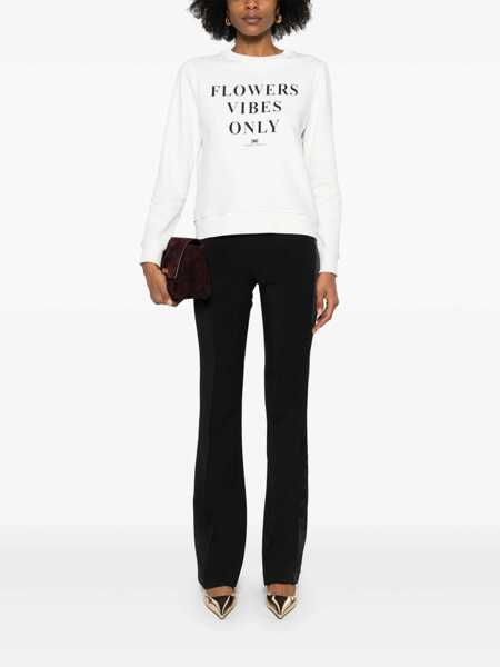 Pulovere Elisabetta Franchi White shirt with writing White Femei (BM 16809422) 2