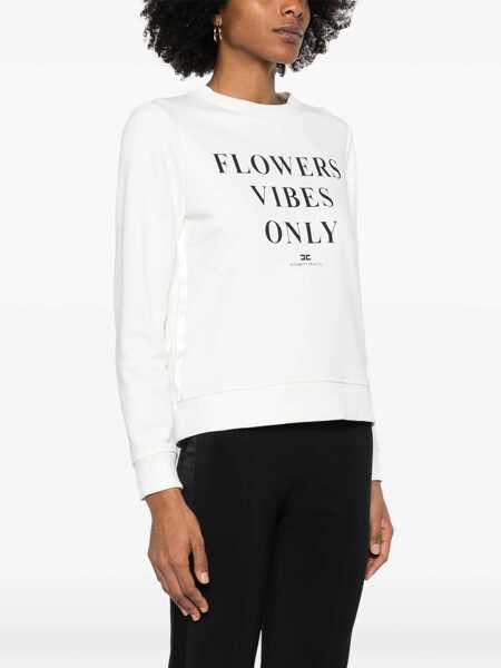 Pulovere Elisabetta Franchi White shirt with writing White Femei (BM 16809422) 3