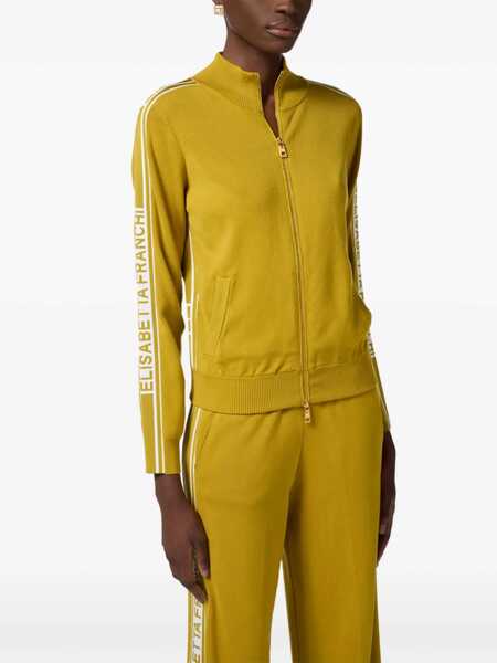 Pulovere Elisabetta Franchi Tricot yellow sweater with logo Yellow Femei (BM 16809425) 4