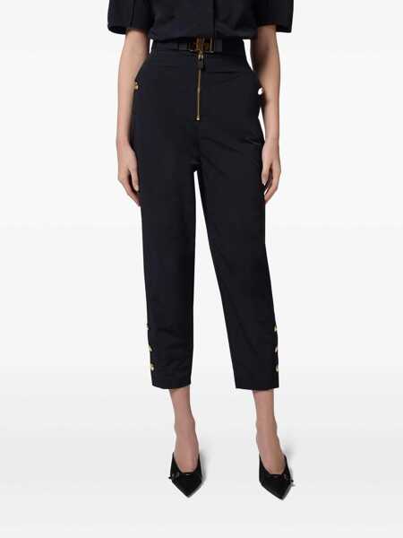 Pantaloni Elisabetta Franchi Belted trousers Black   Femei (BM 16809518) 4