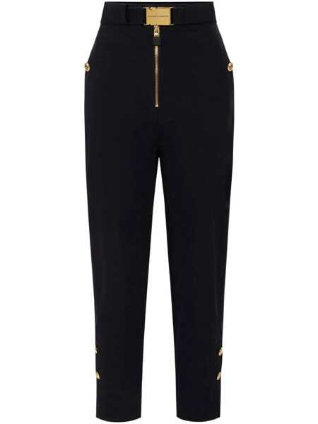 Pantaloni Elisabetta Franchi Belted trousers Black   Femei (BM 16809518) 1