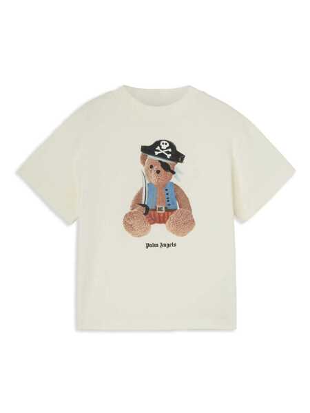 Tricouri Palm Angels PA BEAR PIRATE REG T-SHIRT BUTTER BROWN Brown Baieti (BM 16809533) 1