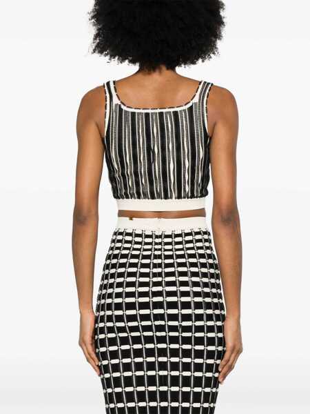 Topuri Elisabetta Franchi TRICOT TOP Black   Femei (BM 16809650) 4