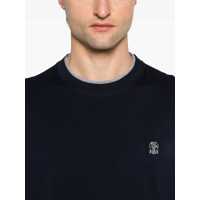 Tricouri Brunello Cucinelli pentru Barbati - Tricouri Brunello Cucinelli Brunello Cucinelli Logo Layered T-Shirt BLUE Barbati (BM 16812443) - B-mall.ro