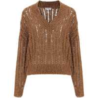 Pulovere Brunello Cucinelli 'Rustic Dazzling Net' Sweater Femei