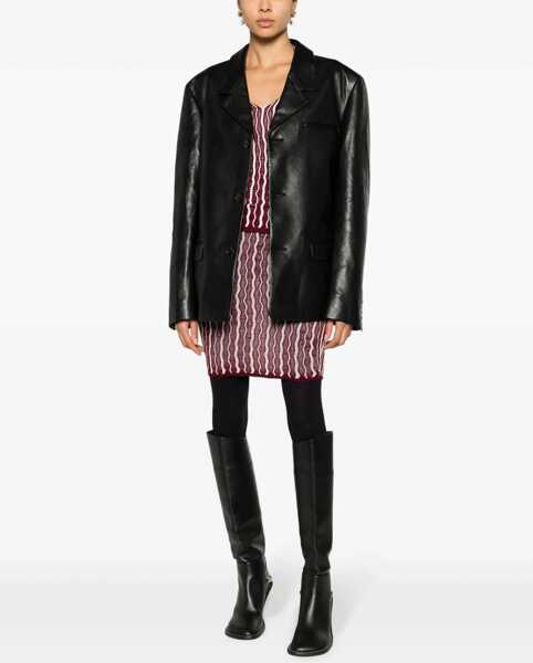 Sacouri Nanushka Center Vent Faux Leather Rox Blazer Black Barbati (BM 16814931) 2