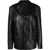 Nanushka Center Vent Faux Leather Rox Blazer Black