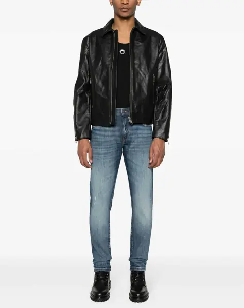 Blugi slim fit Diesel Mid Waist Slim Fit 2019 D-Strukt Jeans 16Cm L.32 Blue Barbati (BM 16814940) 2