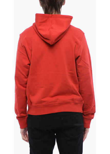 Bluze de trening Diesel Brushed Cotton S-Ginn Hoodie With Printed Logo Red Barbati (BM 16814955) 2