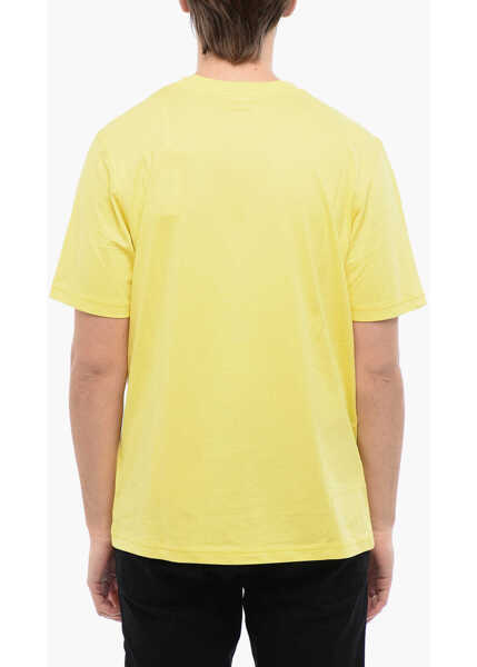 Tricouri Diesel Red Tag Cotton T-Just-N10 Crew-Neck T-Shirt With Velvet Logo Yellow Barbati (BM 16815012) 2