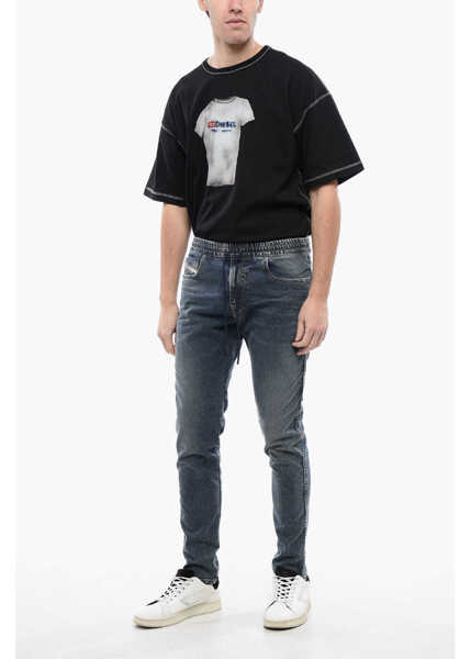 Blugi slim fit Diesel Slim Fit 2060 D-Strukt Jogg Jeans 15Cm Blue Barbati (BM 16815177) 4