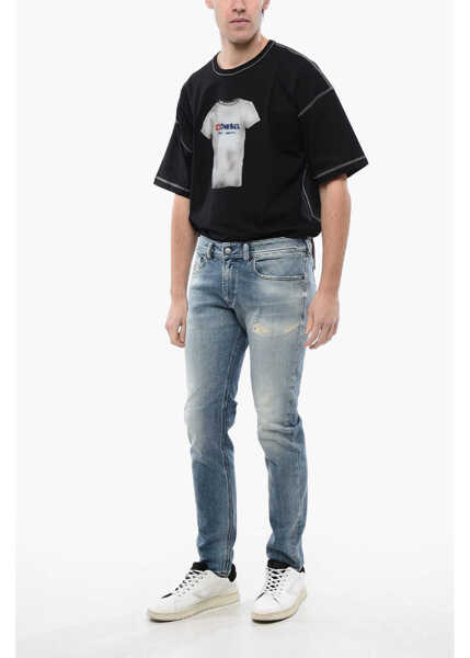 Blugi slim fit Diesel Low Waisted Skinny Fit 1979 Sleenker Jeans 16Cm L.32 Blue Barbati (BM 16815207) 4