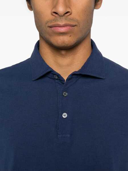 Tricouri Polo Fedeli POLO-SHIRT S/S KNITTED MAN Blue Barbati (BM 16815299) 4