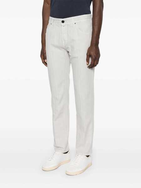 Blugi drepti Jacob Cohen CROPPED SLIM FIT 5 POCKET PANTS Gray Barbati (BM 16815536) 3