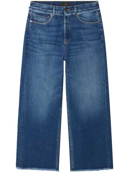 Pantaloni casual ALANUI Alanui Fringed Jeans DARK WASH BLUE DEMIN Femei (BM 16820003) 1