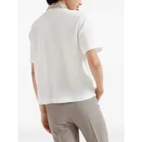 Imbracaminte Dama pagina 596 - Tricouri Polo Brunello Cucinelli Brunello Cucinelli Sequin Polo Shirt WHITE Femei (BM 16820057) - B-mall.ro