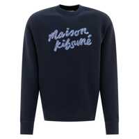 Pulovere Maison Kitsuné "Handwriting Striped" Sweatshirt Barbati
